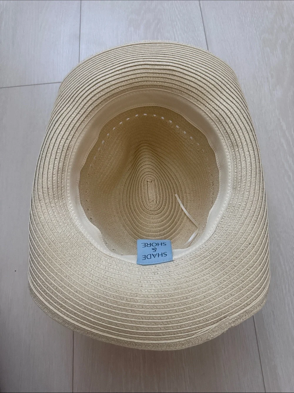 Shade & Shore Natural Straw Fedora with Vent Trim